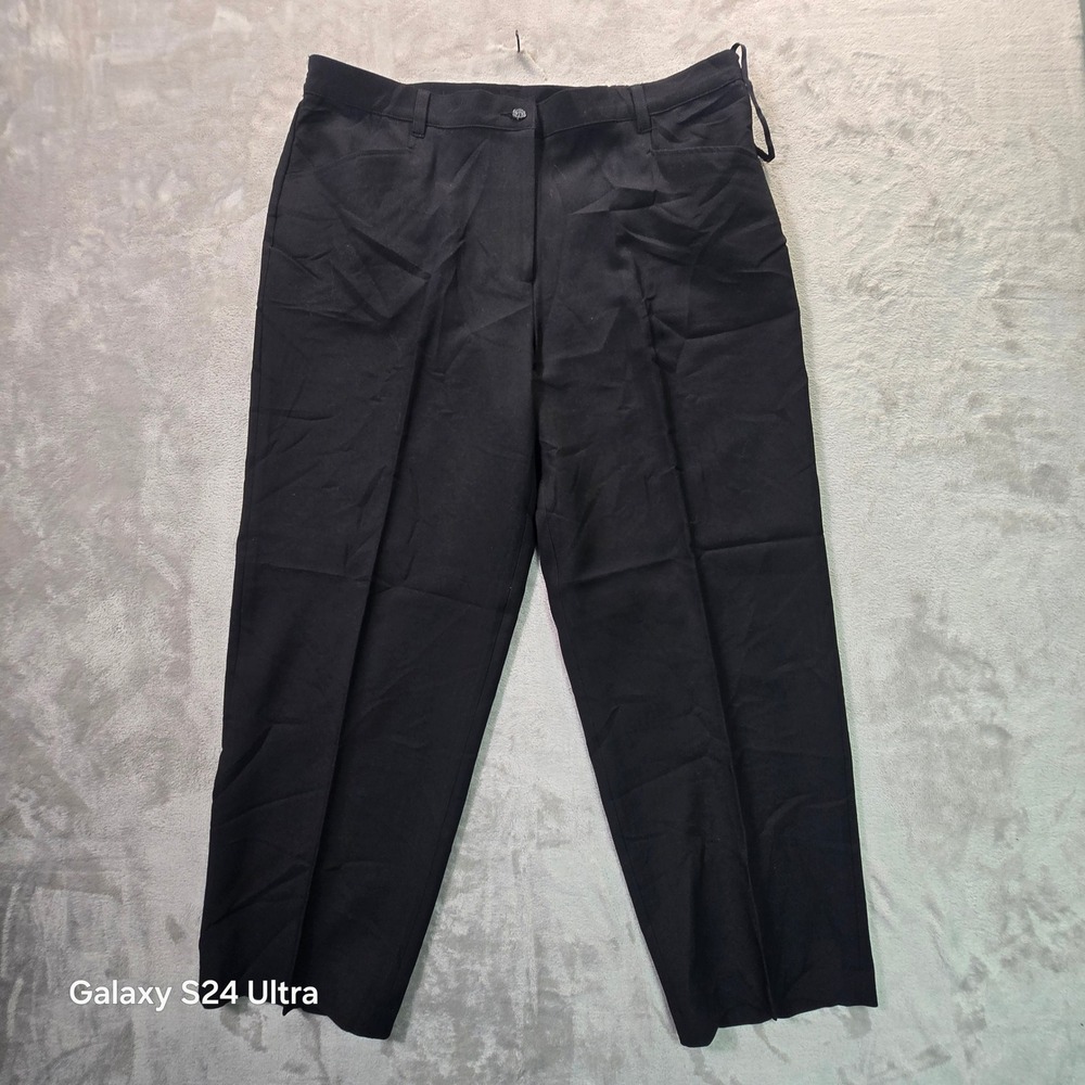 Finity Woman Black Dress Pants Elastic Waist Stretch Trousers Plus Size 18W